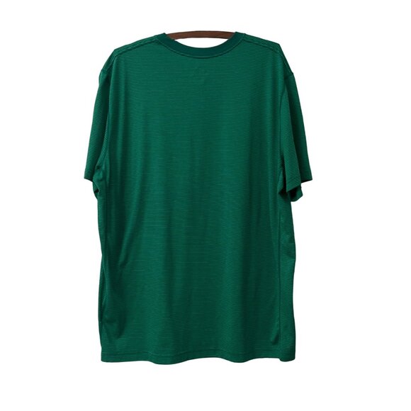 Nike Dri Fit Mens Green Striped Athletic Short Sleeve Tshirt Size 2XL - Picture 5 of 6